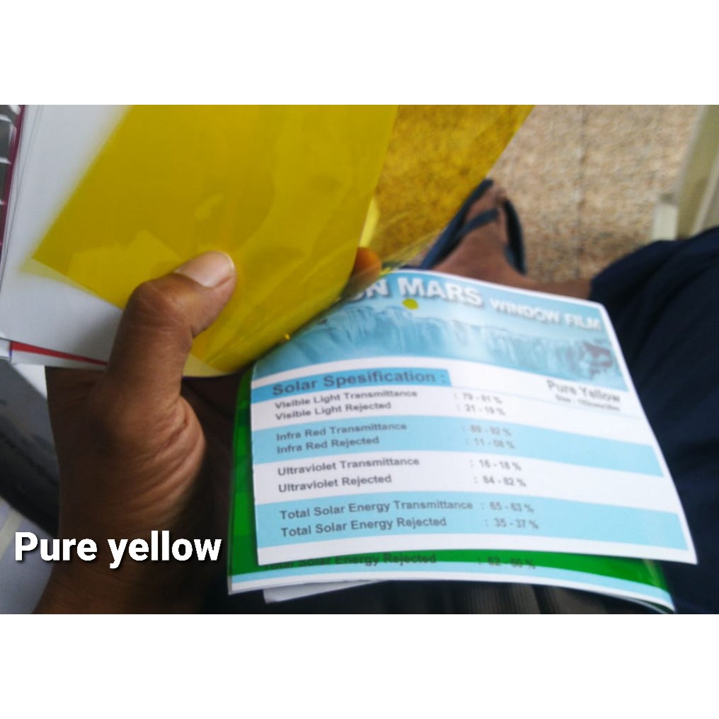 Jual kuning pure yellow kaca film mobil jendela rumah ruko kantor ...