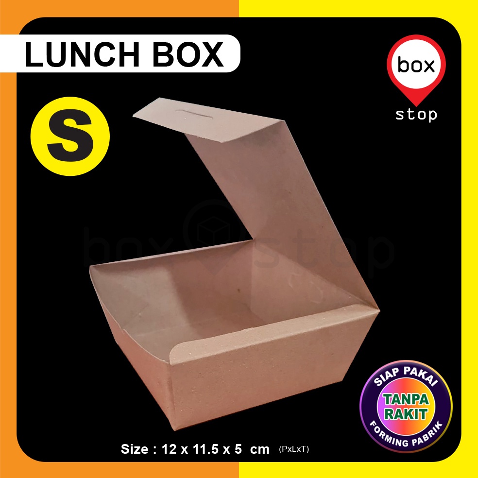 Jual Lunch Box Kraft Coklat Model Rakit S 50 Pcs Shopee Indonesia 7252