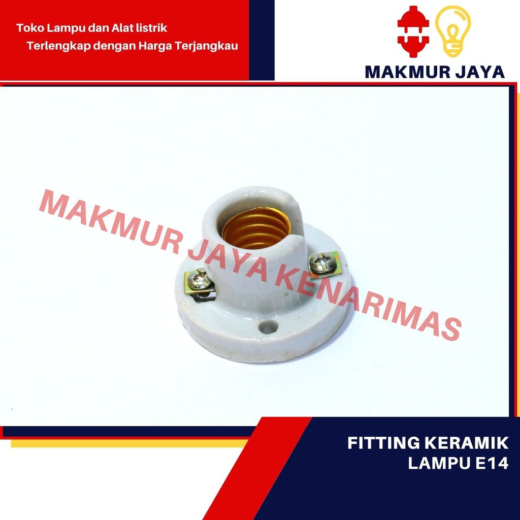 Jual Fitting Lampu E14 Keramik plafon/dudukan murah/fitting lampu hias ...