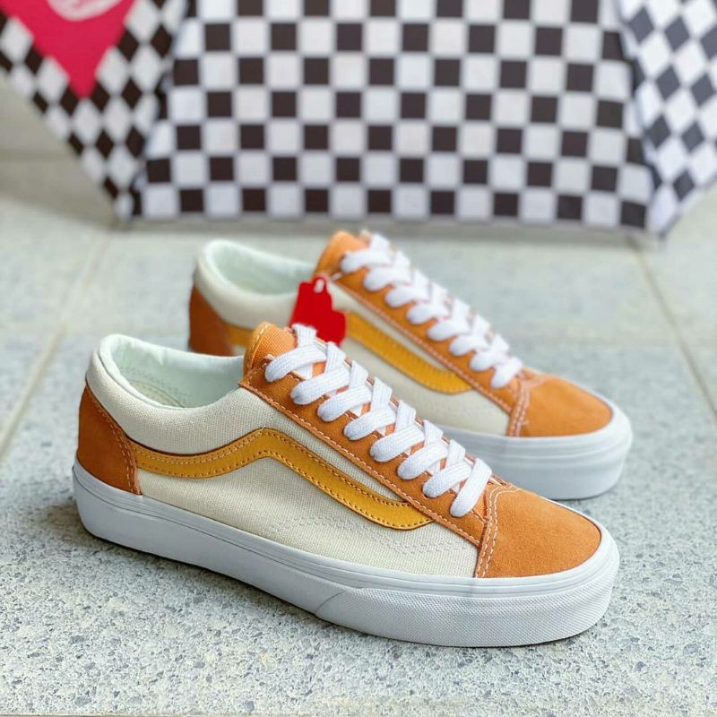 Vans style 36 retro clearance amberglow gold skate shoes