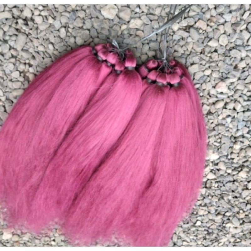 Jual Rambut Cemara Polos, Warna Merah Maroon Ukuran 80 Cm | Shopee ...