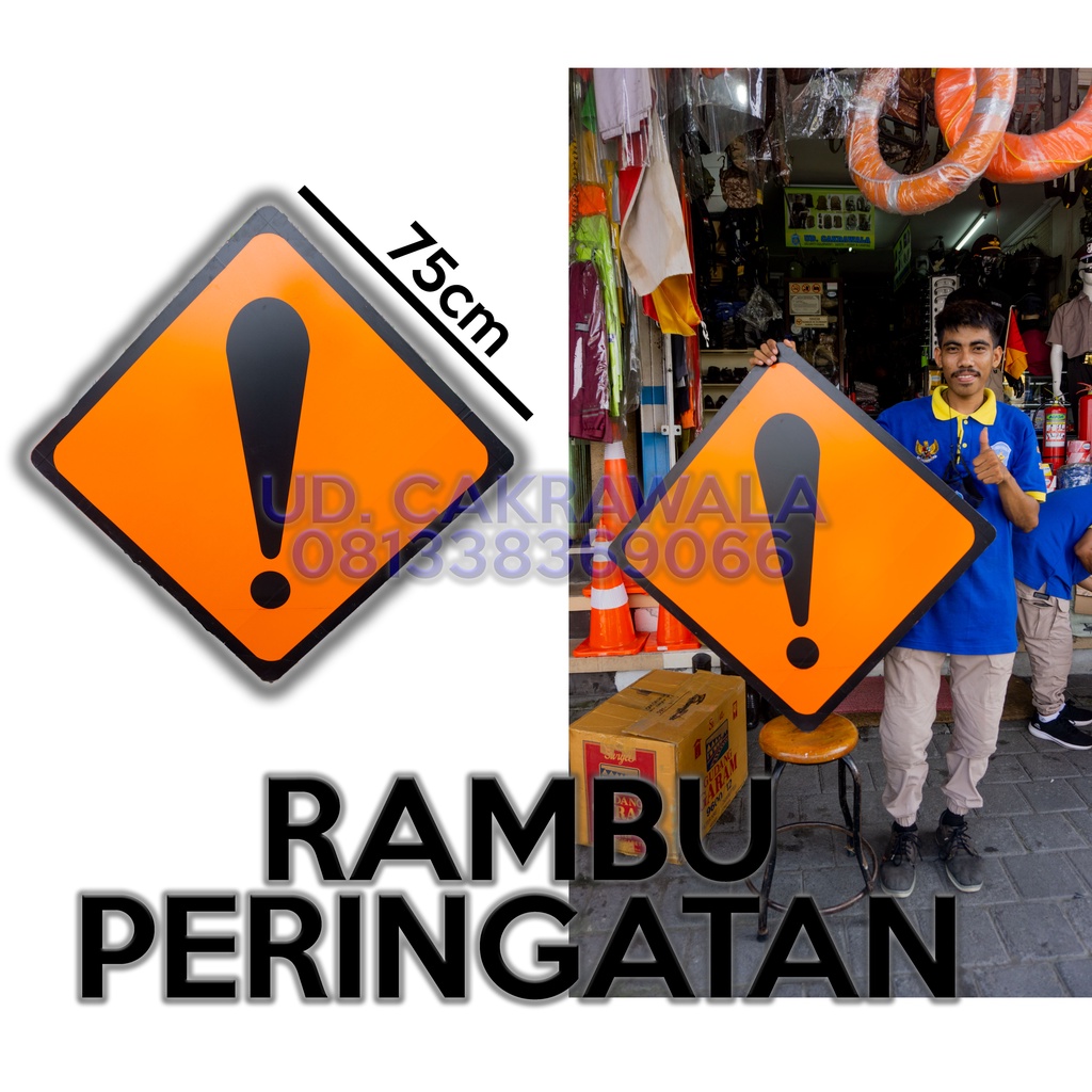 Jual Plang Rambu Lalu Lintas Plakat Peringatan Hati Hati Shopee