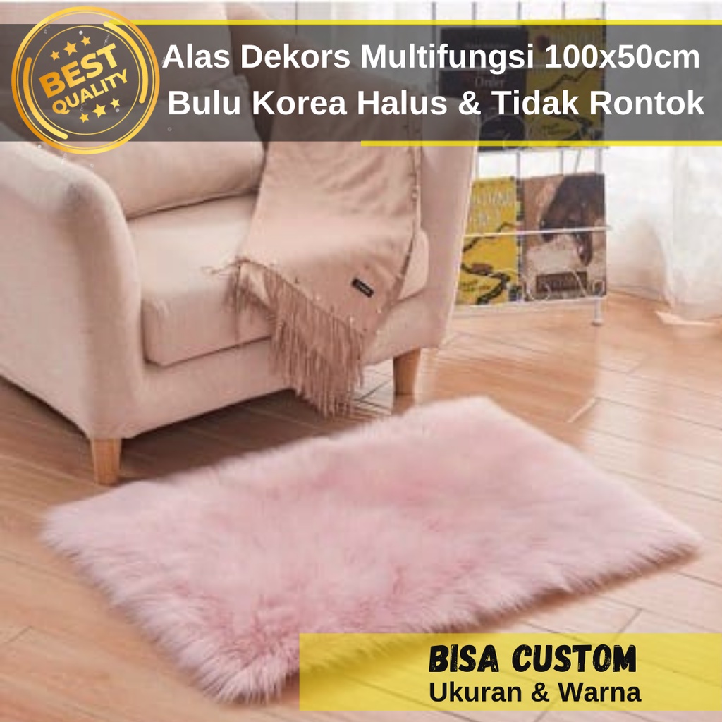 Jual Karpet Bulu Alas Foto ukuran 100x50cm dengan tebal bulu 6,5 cm ...