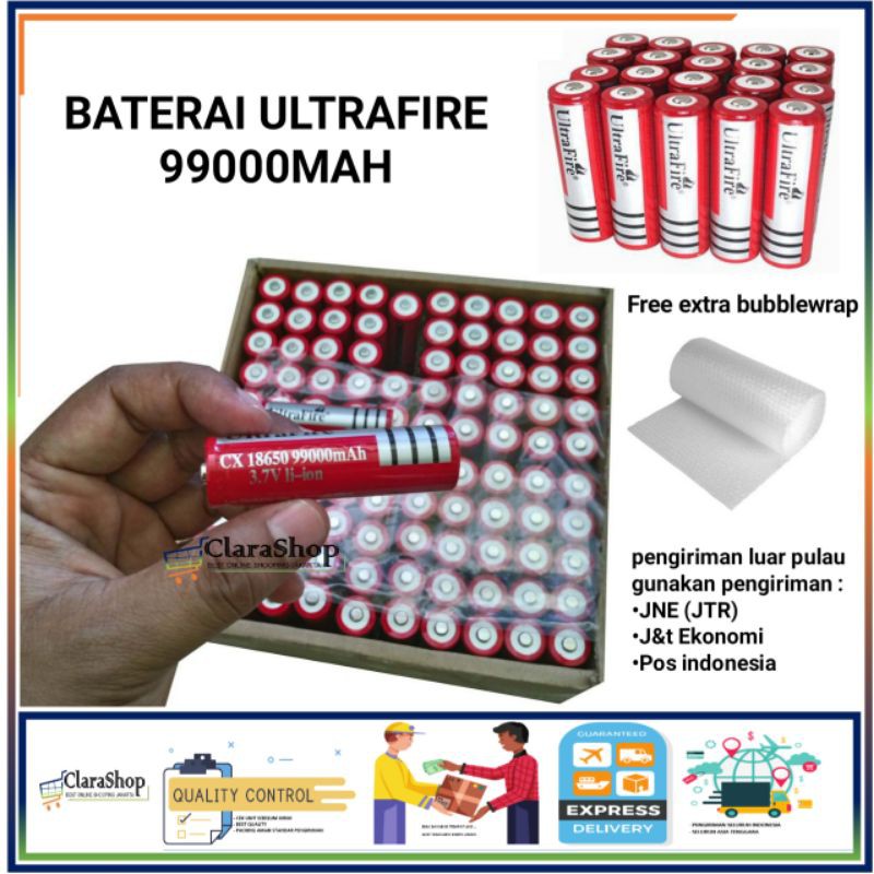 Baterai UltraFire 18650 99000mAh