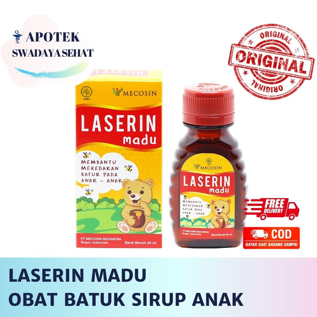 Jual LASERIN MADU 100ML 60 ML 30ML - Sirup Obat Batuk Anak Favorit ...