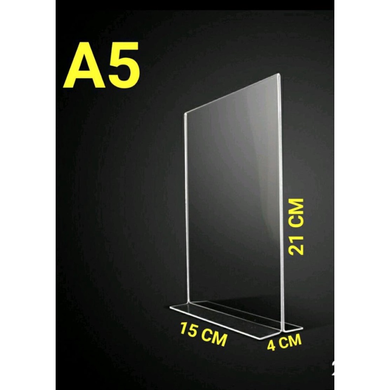 Jual Tempat Brosur A5 Akrilik Display A5 T Portrait Tent Card Acrylic