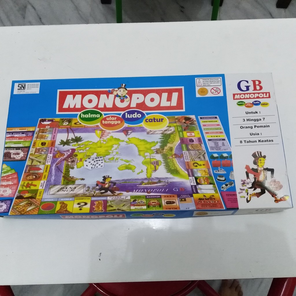 Jual Permainan Monopoli GB 5in1 (Monopoli, Halma, Ular Tangga, Ludo ...