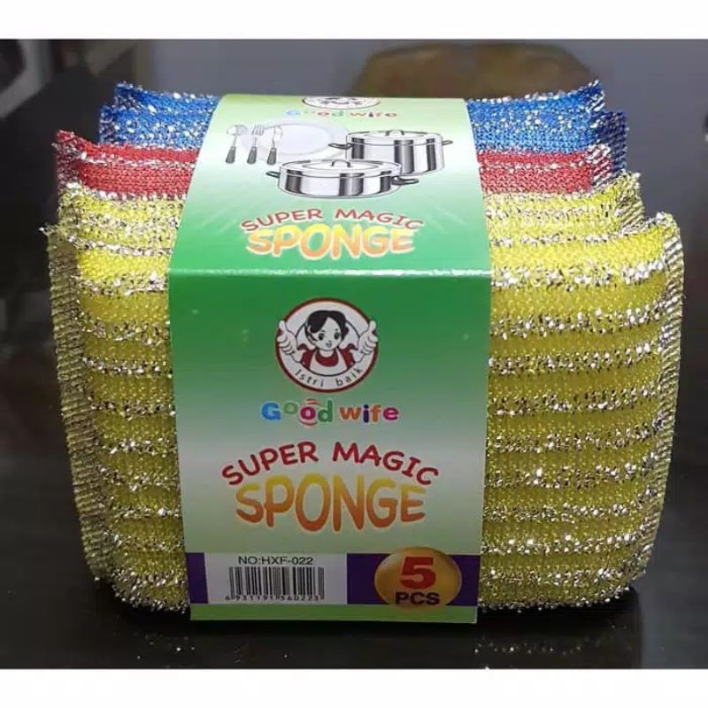 Jual Sponge Cuci Piring Besar 12 cm merk Good Wife / My / Pagoda ...