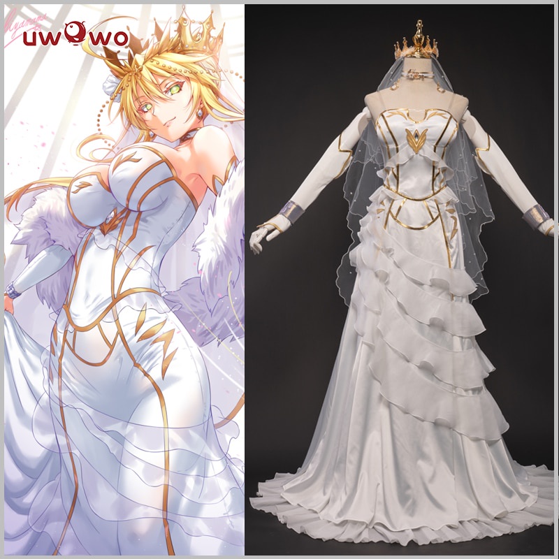 Uwowo Fate deals Grand Order Artoria Bride Cosplay