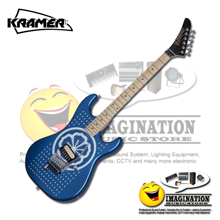 Jual Kramer Baretta Electric Guitar - White Lotus Candy Blue with EVH D ...
