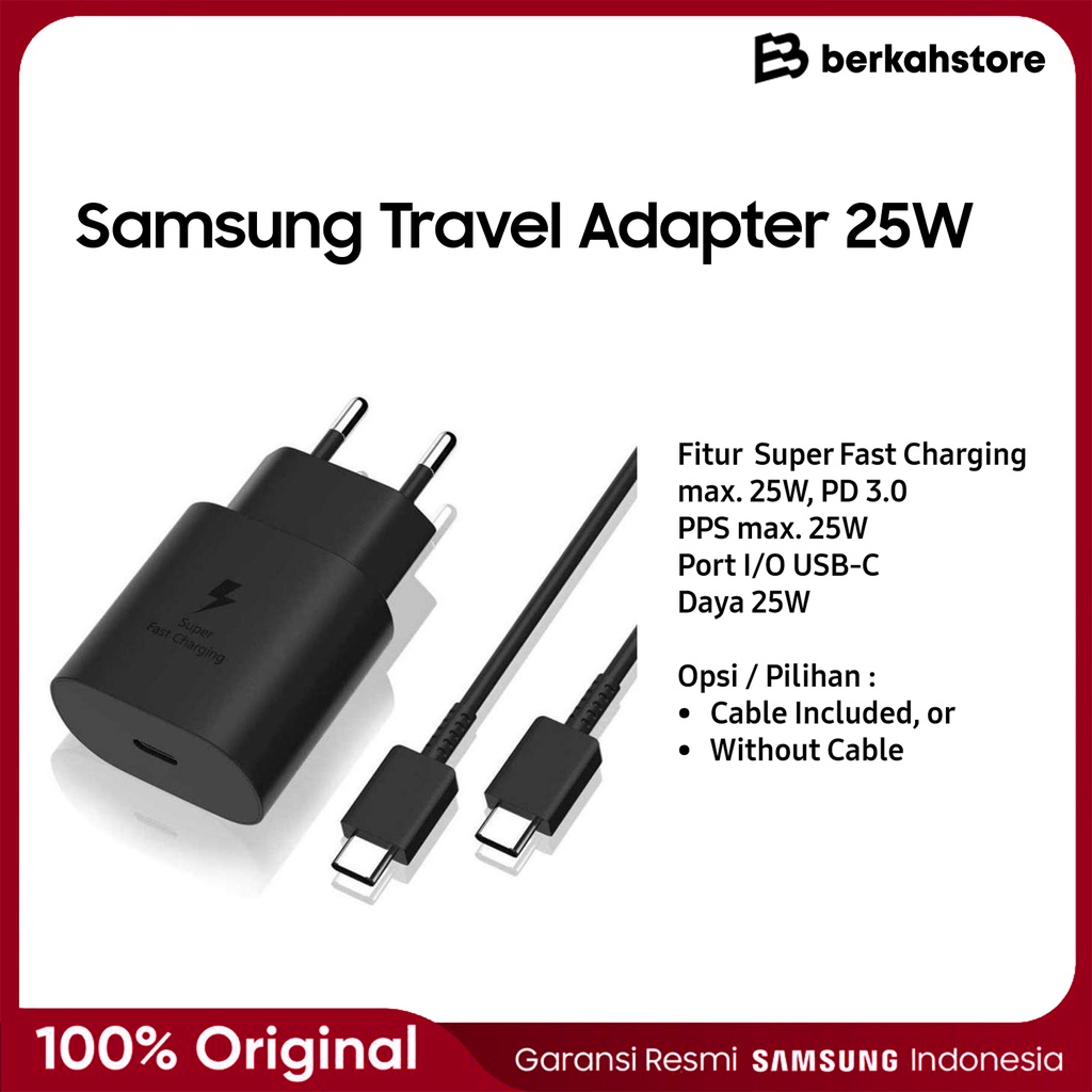 Jual Samsung Travel Adapterr 25W (Super Fast Charging) | Shopee Indonesia