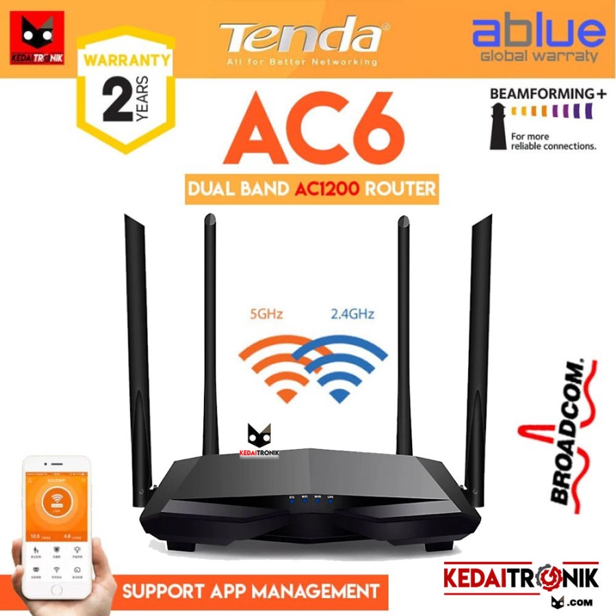 Jual Tenda AC6 WALL KILLER GIGABIT Router/ Extender Wifi/ Access Point