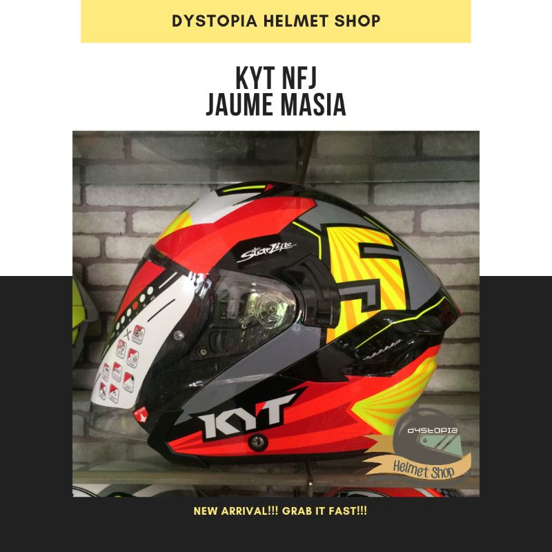 Jual KYT NFJ Jaume Masia Helm KYT NFJ Half Face Jaume Masia Shopee Indonesia