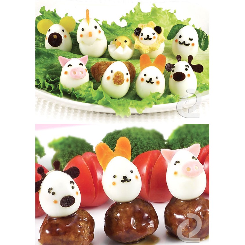 Jual (2 pcs) Cetakan Bento Kelinci Ayam Sapi Piggy Mouse Makanan Telur ...