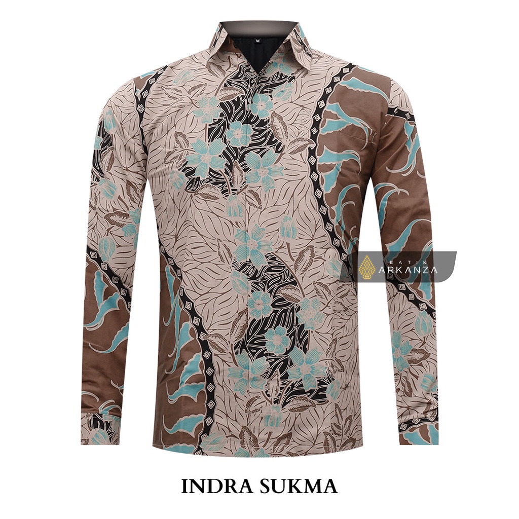 Jual BATIK ARKANZA Motif INDRA SUKMA Kemeja Batik Pria Lengan Panjang ...