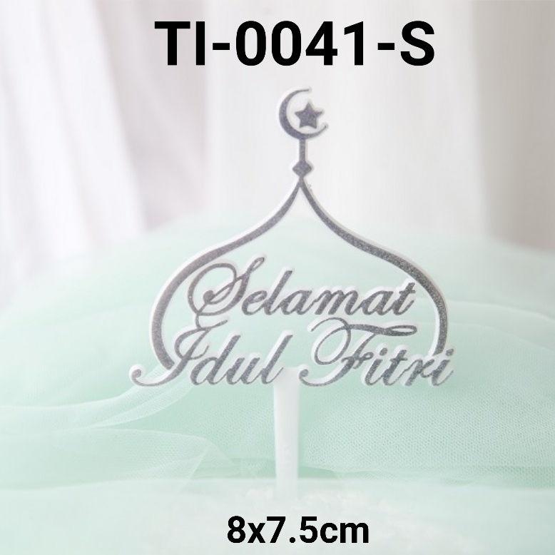 Jual Gr Ti Cake Topper Hiasan Kue Tulisan Selamat Idul Fitri