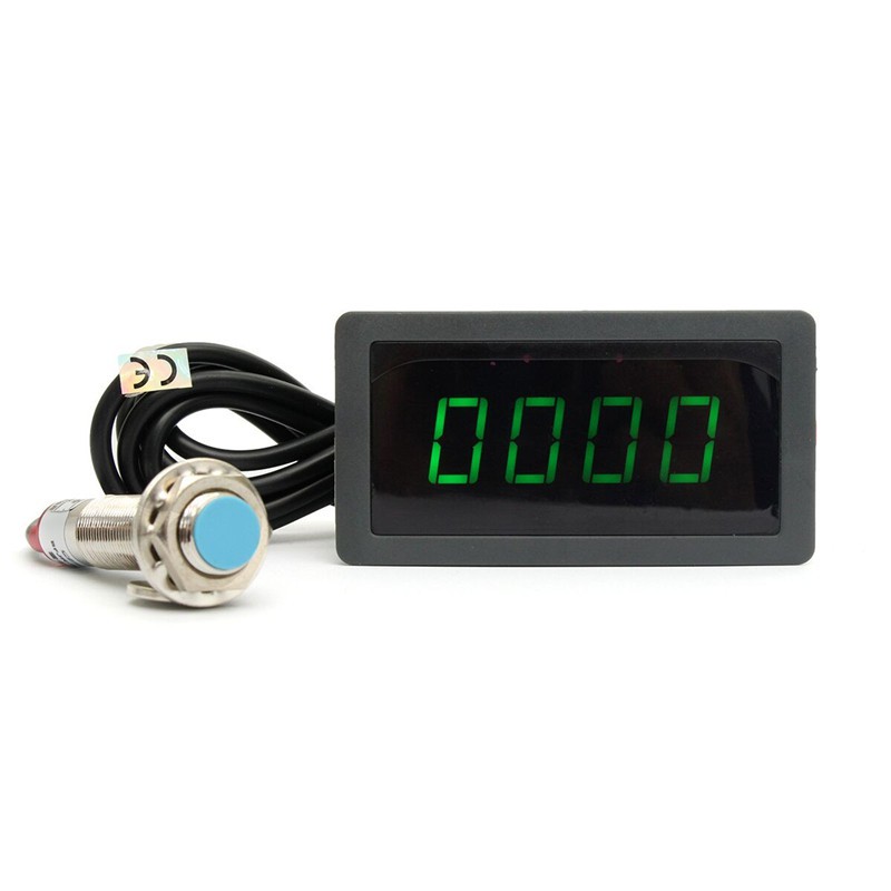 Jual Digital Speed Meter Display RPM Tachometer + Hall Proximity Sensor ...