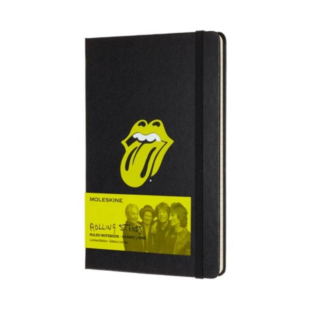 Jual Moleskine Ruled Notebook Rolling Stones Black | Shopee Indonesia