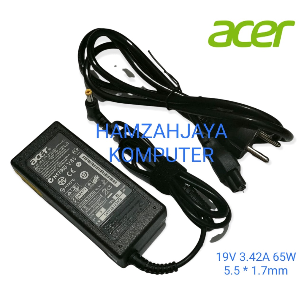 Jual CHARGER LAPTOP ACER 19v - 3,42a ORIGINAL n17908 r33030 v85 acer ...