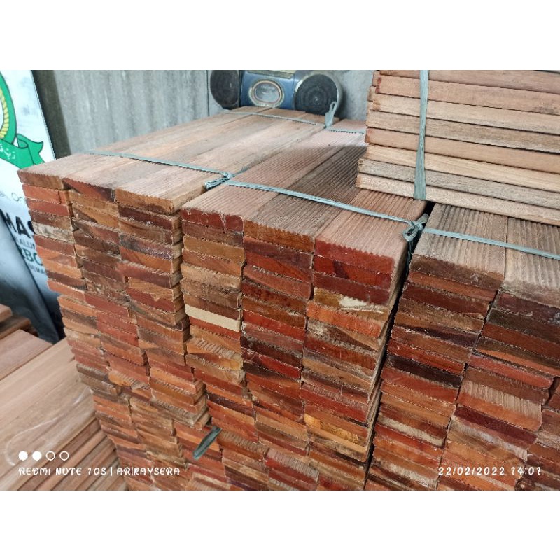 Jual Decking Bengkirai Lantai Kayu Pagar Dinding Taman Teras Super Murah Uk X X Cm Shopee