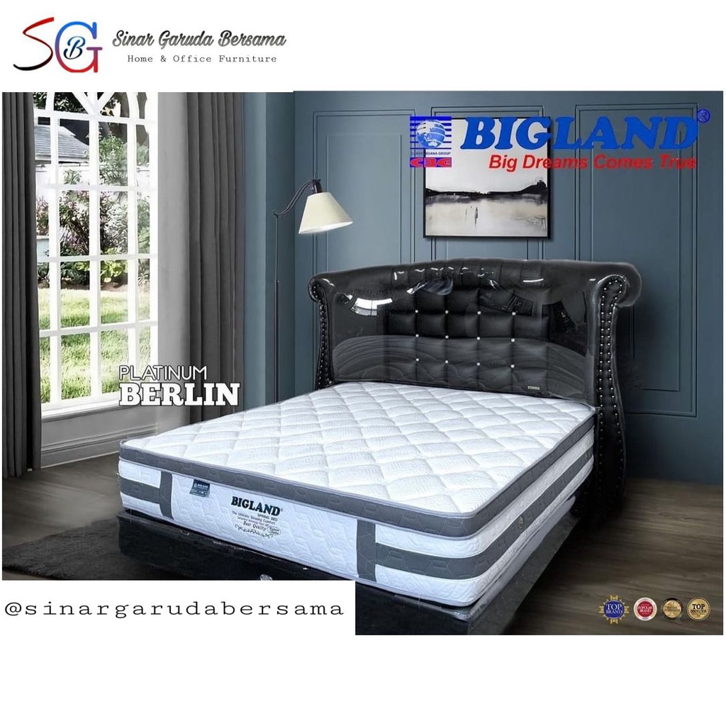 Jual KASUR SPRING BED BIGLAND PLATINUM BERLIN + DIVAN JAGUAR / BIGLAND ...