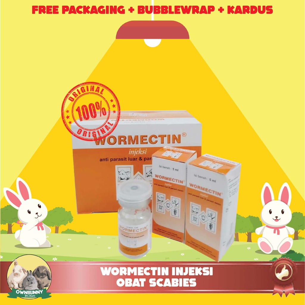 Jual WORMECTIN 5 ML OBAT SCABIES KUTU INJEKSI / SUNTIKAN | Shopee Indonesia