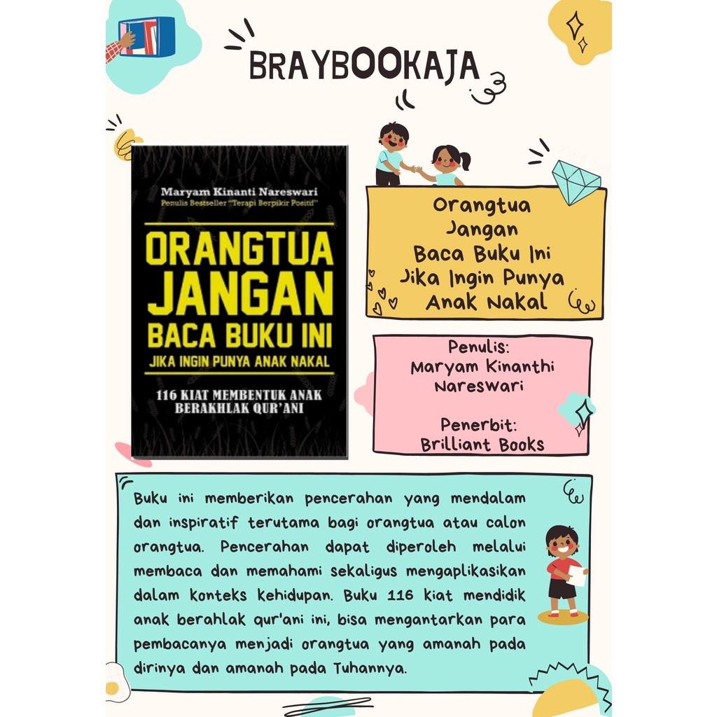 Jual Buku Orangtua Jangan Baca Buku Ini Jika Ingin Punya Anak Nakal ...