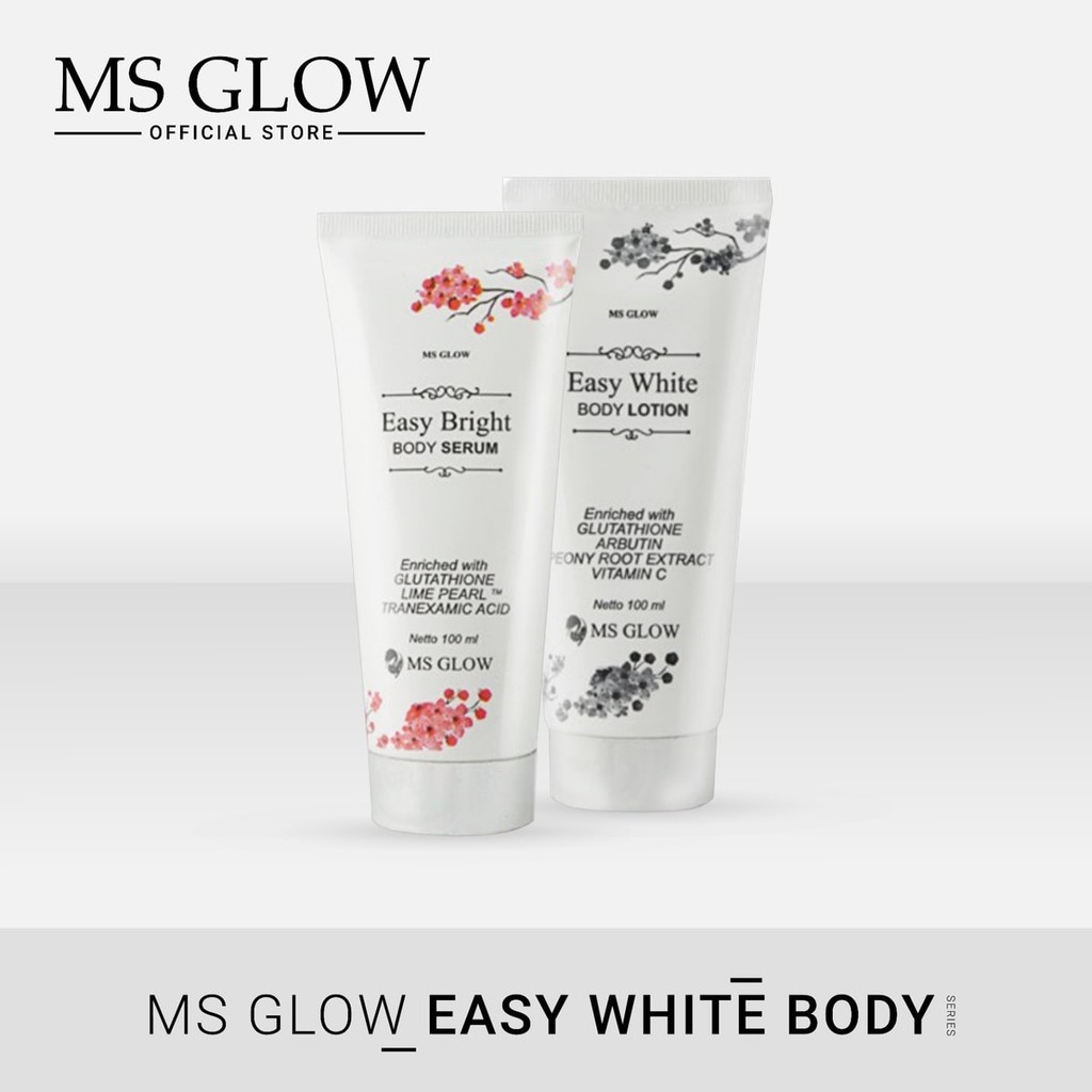 Jual MS GLOW EASY WHITE BODY LOTION Shopee Indonesia