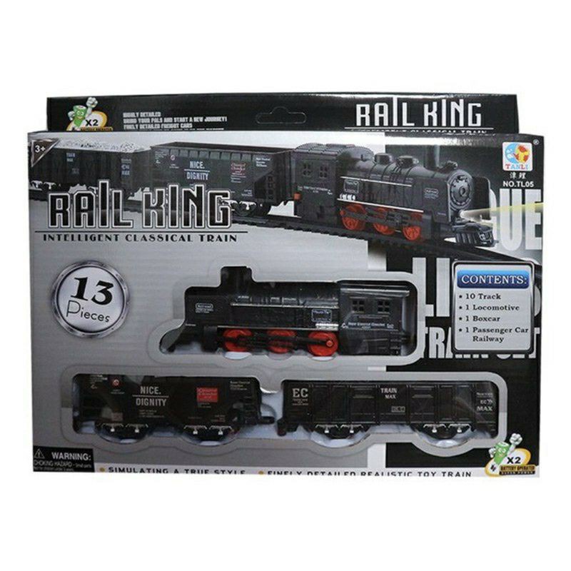Jual J0283 MAINAN ANAK LAKI LAKI KERETA API RAIL KING 13PCS KERETA API ...