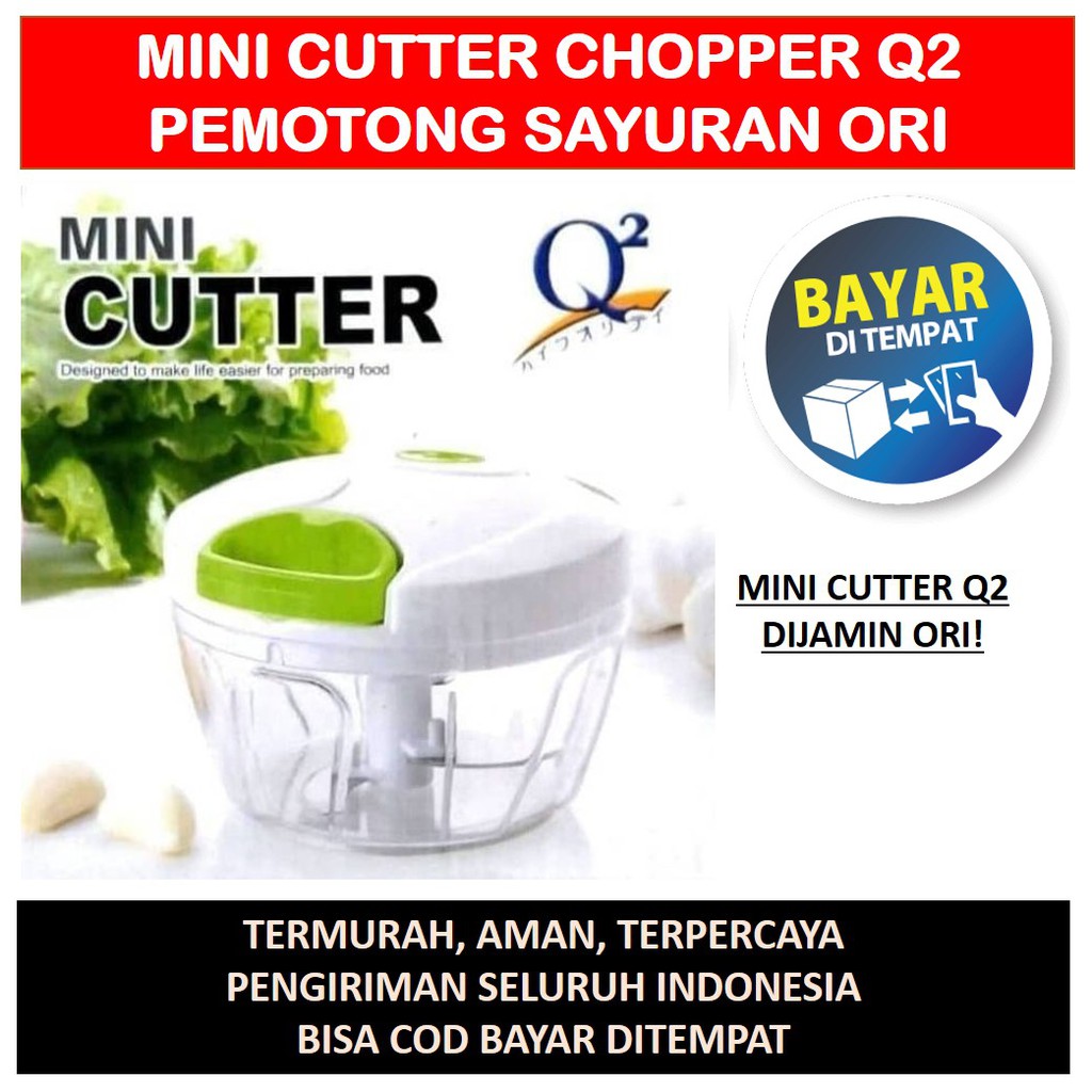 Jual Mini Cutter Mixer Choper Chopper Q2 Alat Penghalus Pemotong Bawang ...