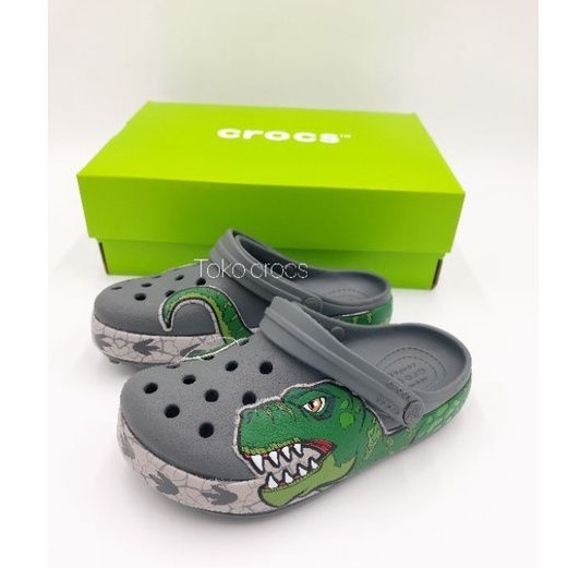 Slide Sandals Crocs Fun Lab Dino Crocs Toddlers' Classic I AM Dinosaur Clog  Crocs