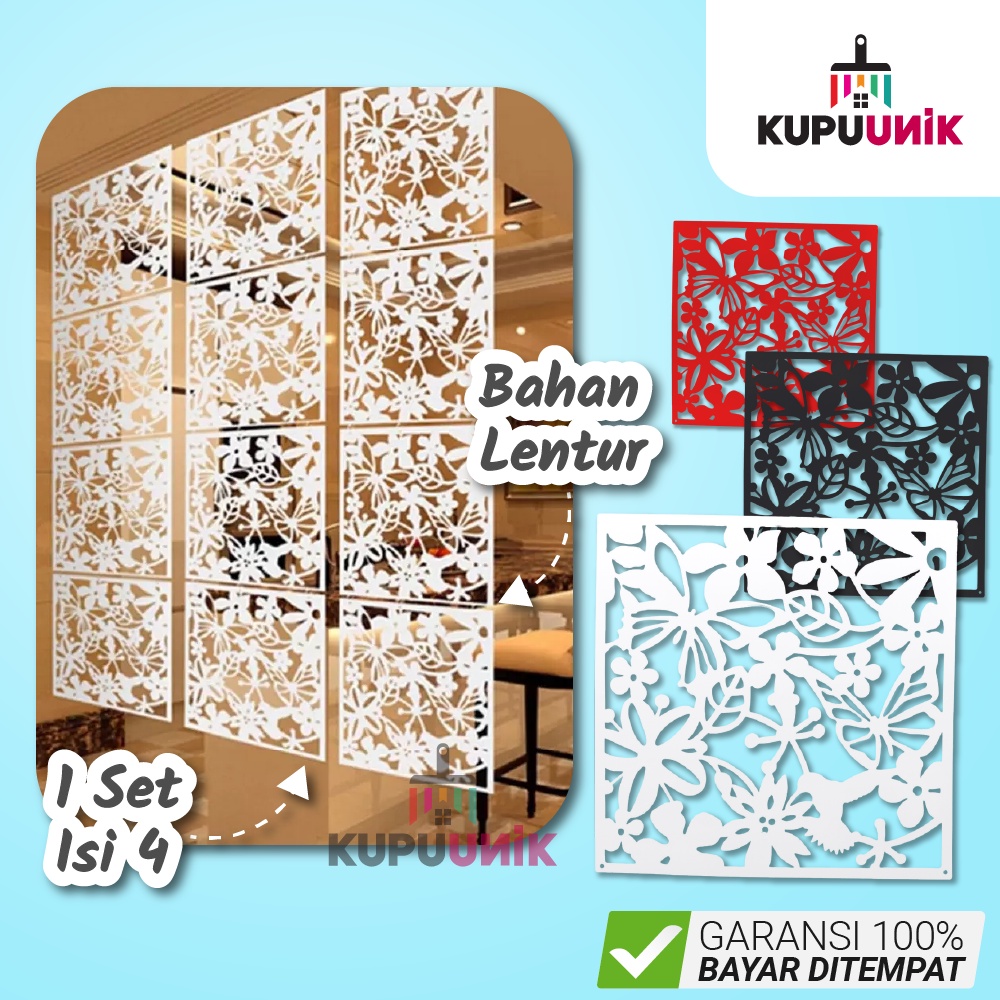 Jual (1set Isi 4) Sekat Ruangan Minimalis Vintage Plastik Hiasan