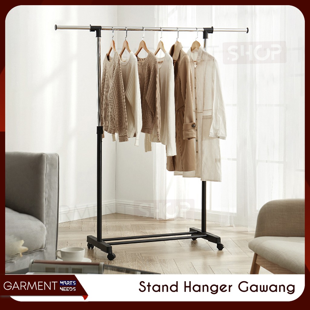 Jual Stand Hanger Single Rak Gawang Gawangan Jemuran Serbaguna