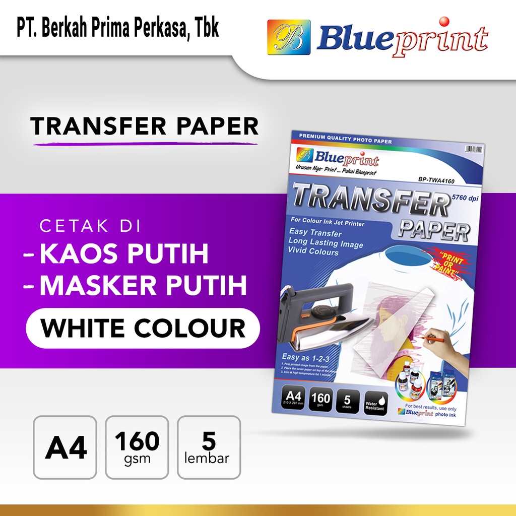 Jual Kertas Transfer , Transfer Paper White BLUEPRINT Bahan Cetak ...