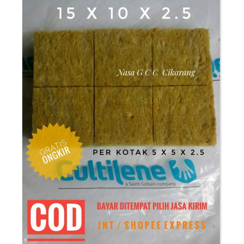 ROCKWOOL CULTILENE HIDROPONIK 15X10X2.5 CM