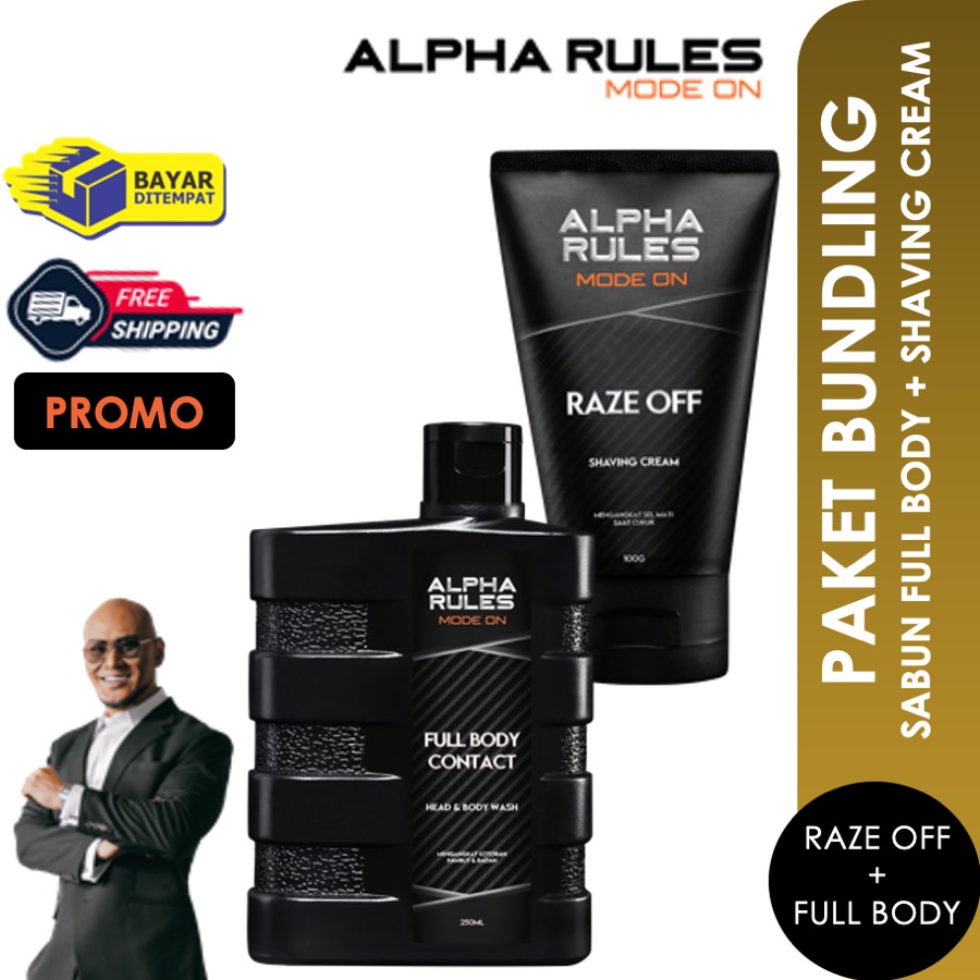 Jual DISKON Alpha Rules Bundling Full Body + Raze Off [ Sabun 2 in 1 ...