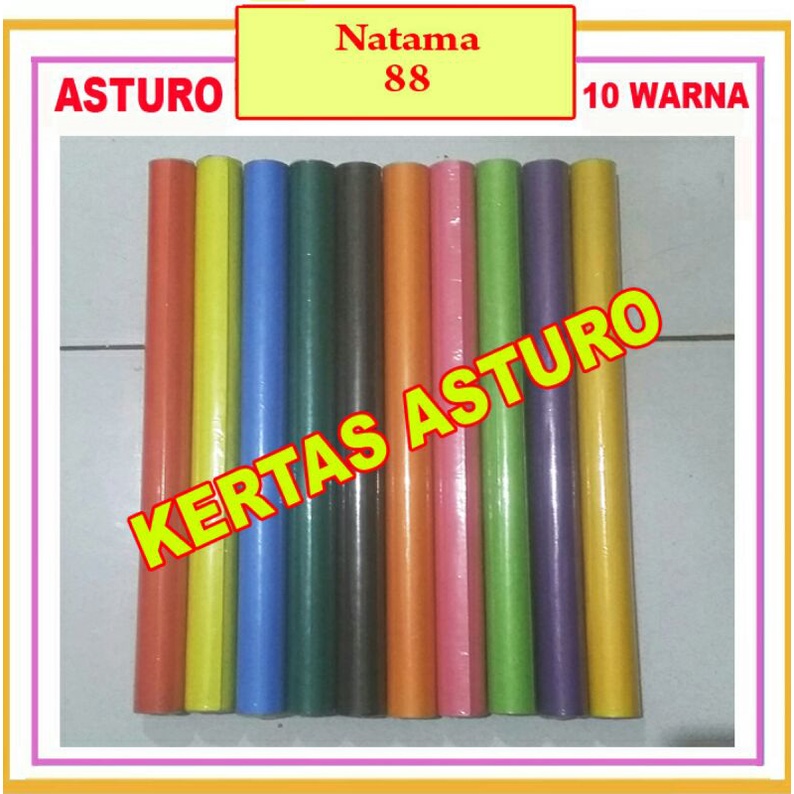 Jual Kertas Karton Asturo Warna Warni 1 Gulung Isi 10 Lembar Packing