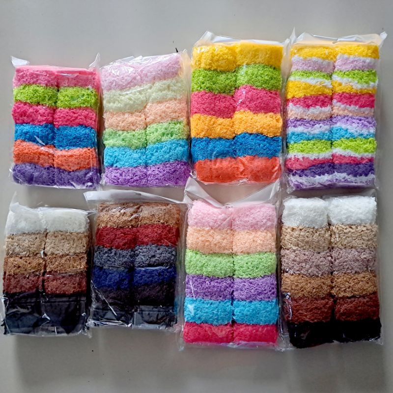 Jual Ikat Rambut Donat Handuk Serabut Lusinan 12pcs Yfa Grosir | Shopee ...