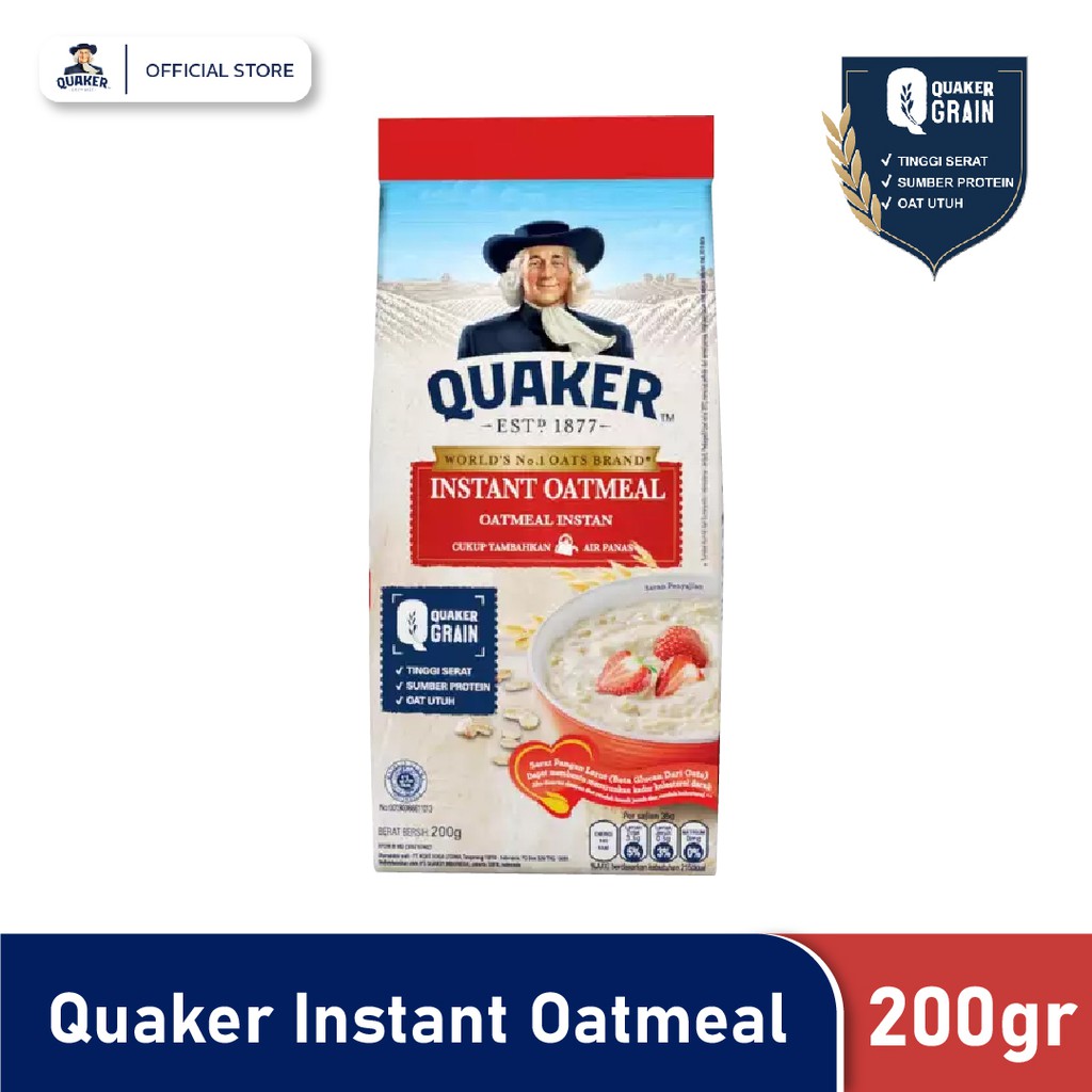 Jual Quaker Instant Oatmeal 200 gr Shopee Indonesia