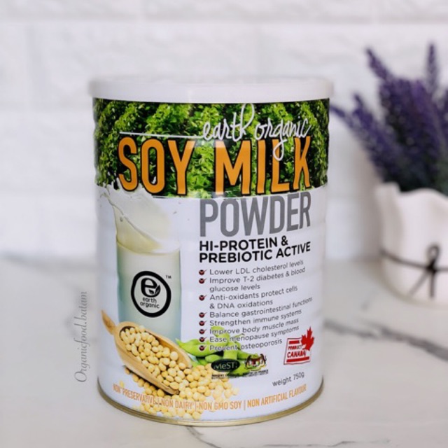 Jual Earth Organic Soy Milk Powder Hi Protein & Prebiotic Active 750ml