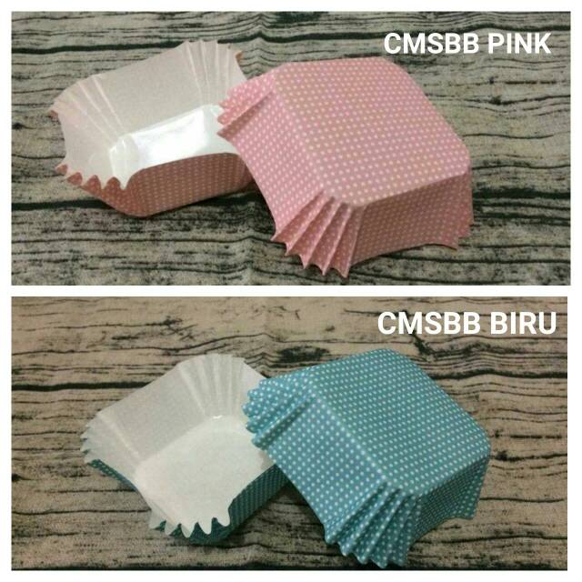 Jual Set 100pcs Paper cup atau kertas cup untuk roti, bentuk kotak ...