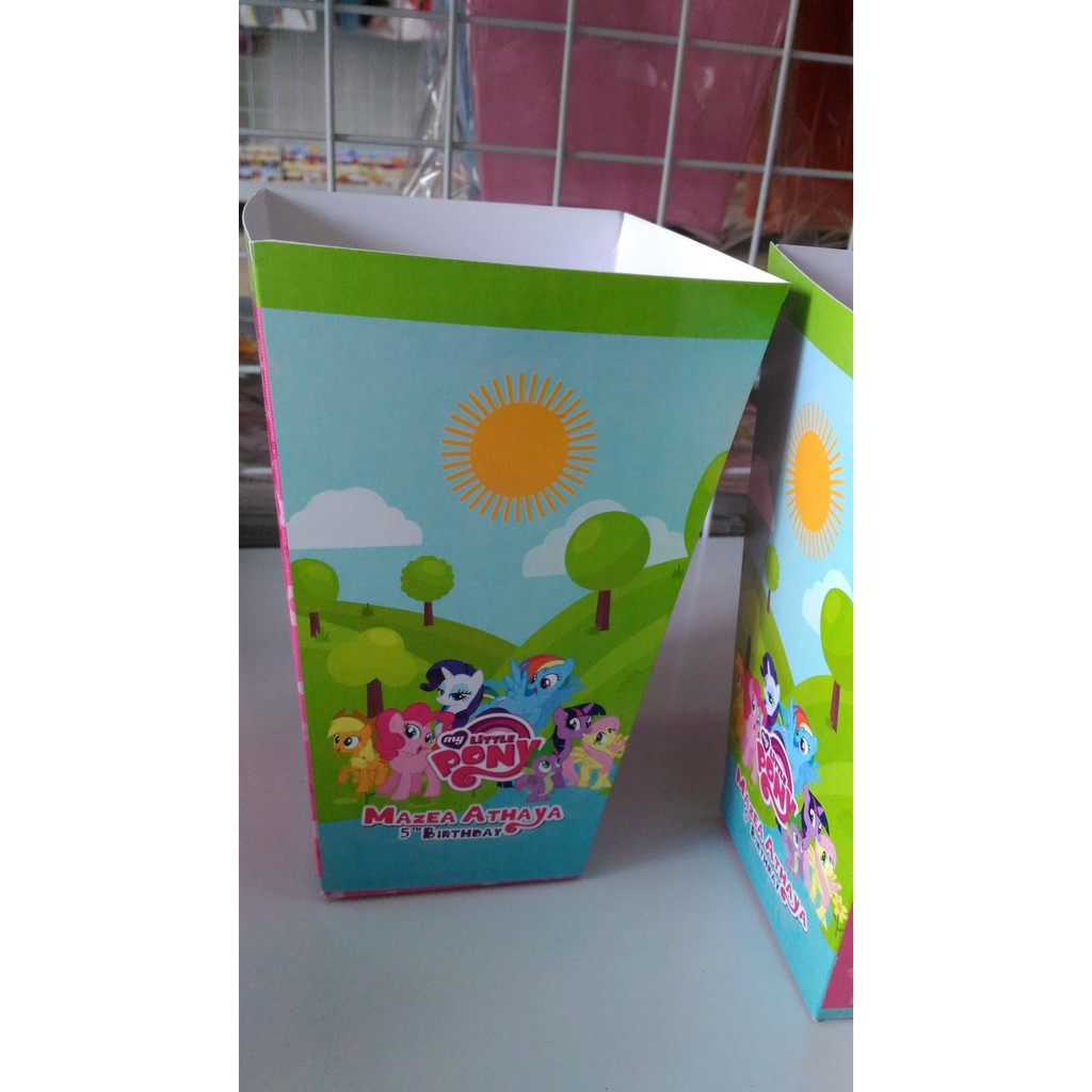 Jual popcorn box my little pony / wadah popcorn my little pony ...