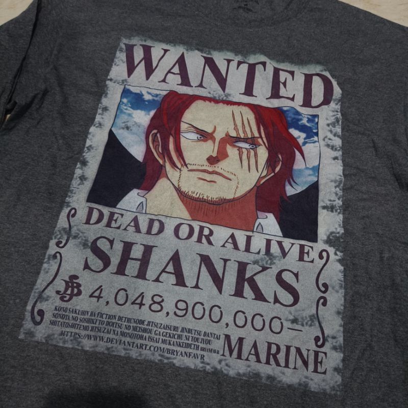 Jual Kaos Anime One Piece Shanks Vintage Warna Hitam Misty Shopee