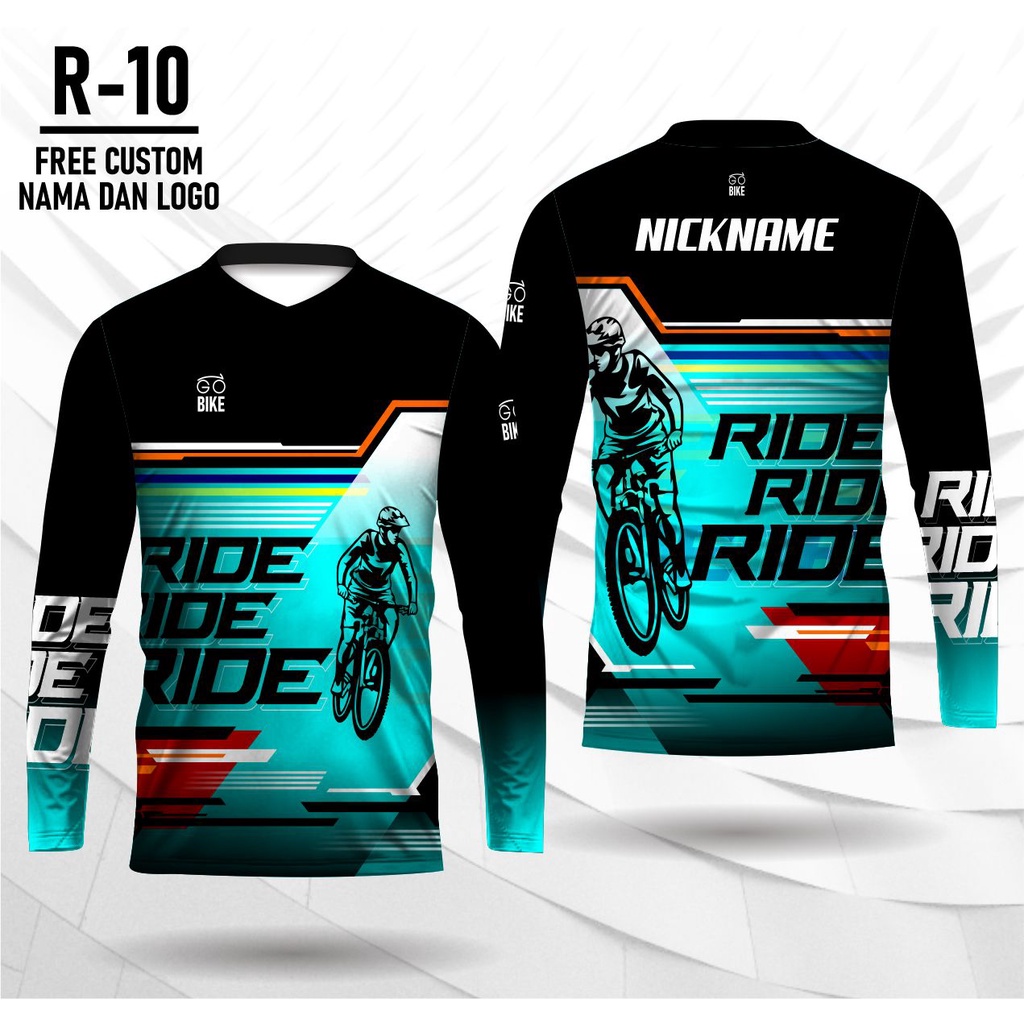 Jual jersey sepeda lengan panjang terbaru ride kaos sepeda kaos ...