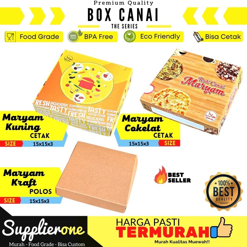 Jual Kotak Roti Canai maryam / Dus Box Kemasan Roti Maryam / Kotak Roti