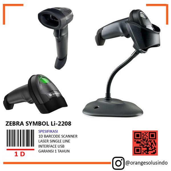 Jual BARCODE SCANNER SYMBOL li2208 - SYMBOL li2208 - MOTOROLA SYMBOL ...