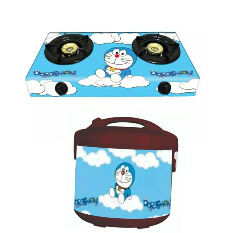 Jual stiker kompor gas Dua tungku dan magicom motif karakter doraemon ...