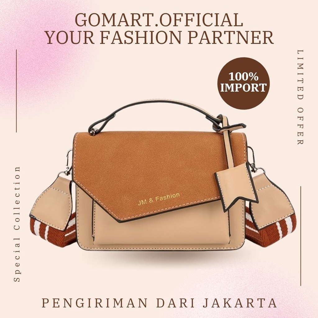 Jual Tas Selempang Wanita Terbaru 2 Tali JM Fashion Tas Import Fashion