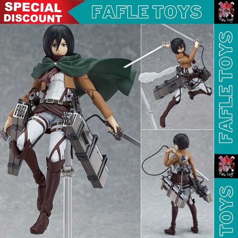Lot De 2 Figurines Attack On Titan Figma - Mikasa Et Eren, Occasion