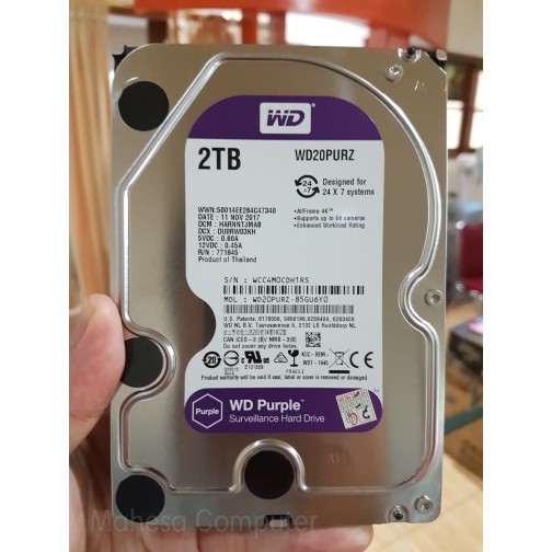 Jual Western Digital Purple 2TB WD20PURX 3.5